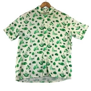 Notre Dame Uscape Apparel Icon Football Shirt Men Medium AOP‎ Stadium Button USA